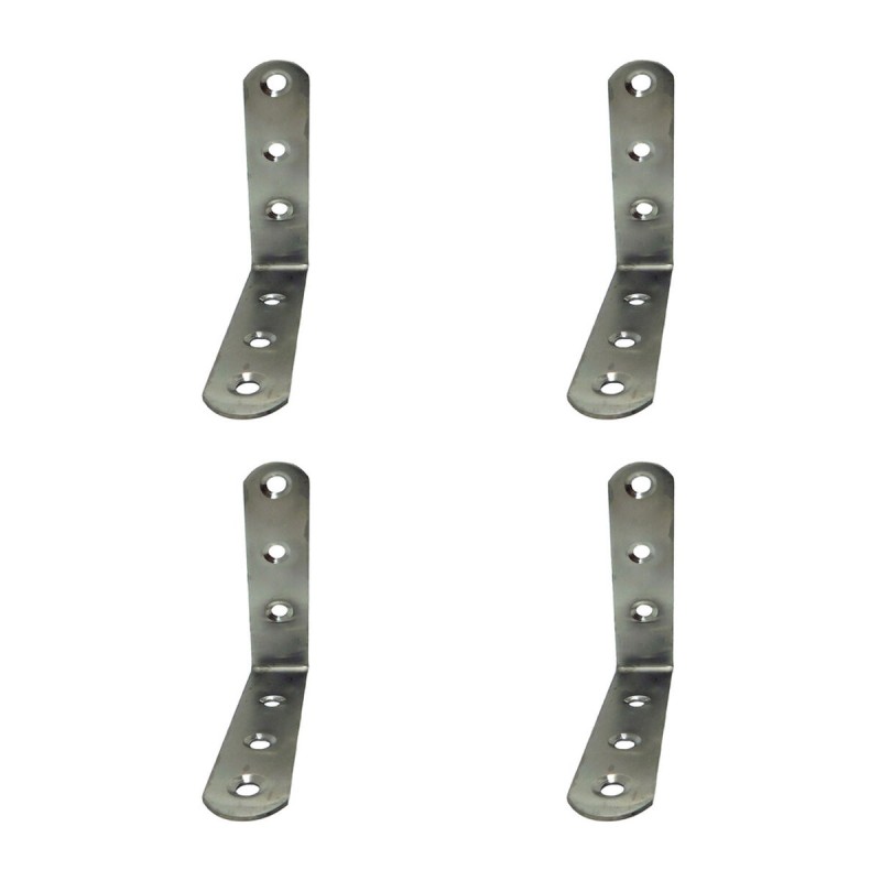 Staffa ad angolo EDM 86094 an24 Acciaio inossidabile 10 x 10 x 1,9 cm 4 Unità