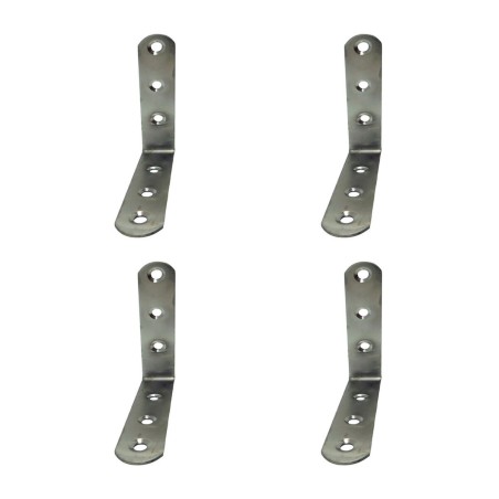 Staffa ad angolo EDM 86094 an24 Acciaio inossidabile 10 x 10 x 1,9 cm 4 Unità
