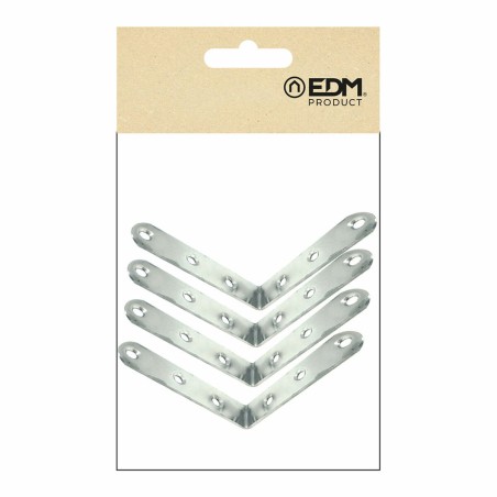 Staffa ad angolo EDM 86094 an24 Acciaio inossidabile 10 x 10 x 1,9 cm 4 Unità