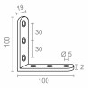 Staffa ad angolo EDM 86094 an24 Acciaio inossidabile 10 x 10 x 1,9 cm 4 Unità