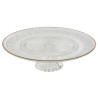 Piatto da pranzo Home ESPRIT Trasparente Dorato Cristallo 33 x 33 x 9,4 cm