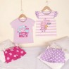 Pigiama Estivo Peppa Pig Rosa Viola
