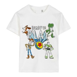 Maglia a Maniche Corte per Bambini Toy Story Bianco