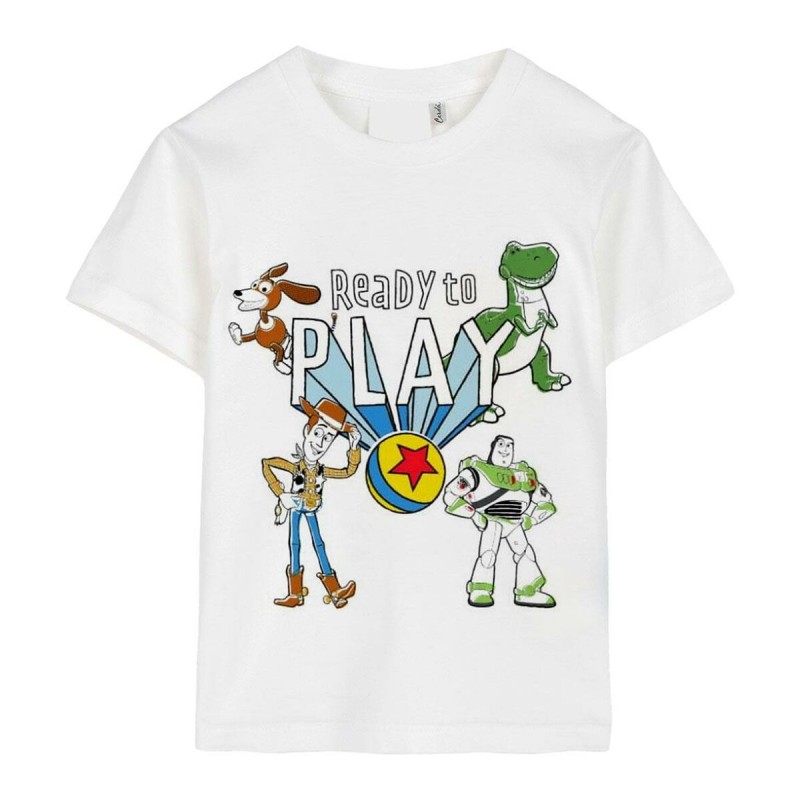 Maglia a Maniche Corte per Bambini Toy Story Bianco Maglia a Maniche Corte per Bambini Toy Story Bianco