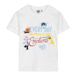 Maglia a Maniche Corte per Bambini Pixar Bianco