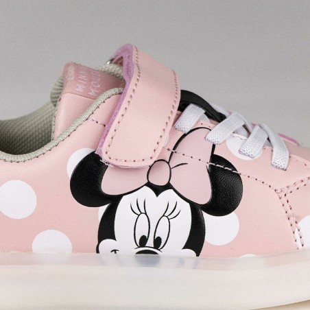 Scarpe Sportive con LED Minnie Mouse Velcro Rosa