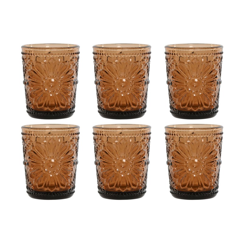 Set di Bicchieri Home ESPRIT Ambra Cristallo (6 Unità) Set di Bicchieri Home ESPRIT Ambra Cristallo (6 Unità)