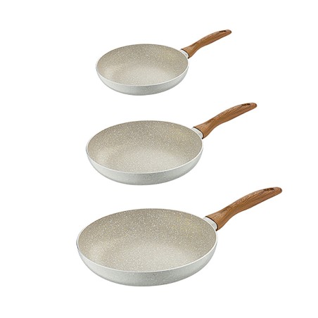 Set di padelle San Ignacio Crema Alluminio Ø 16 x 3,5 cm Ø 20 x 4,5 cm Ø 24 x 4,5 cm 3 Pezzi