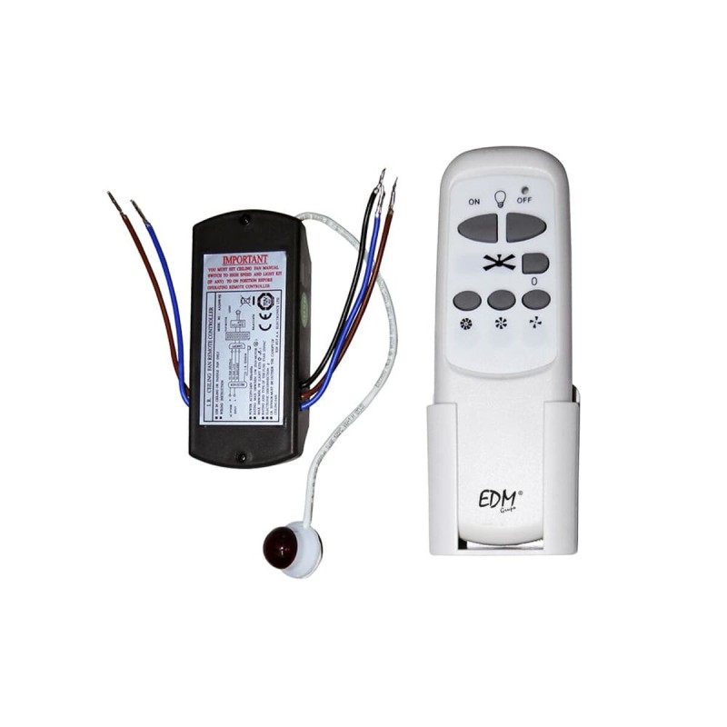 Telecomando Universale EDM 33997 Bianco Ventilatore da Soffitto Telecomando Universale EDM 33997 Bianco Ventilatore da Soffitto