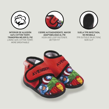 Pantofole Per Bambini The Avengers Rosso