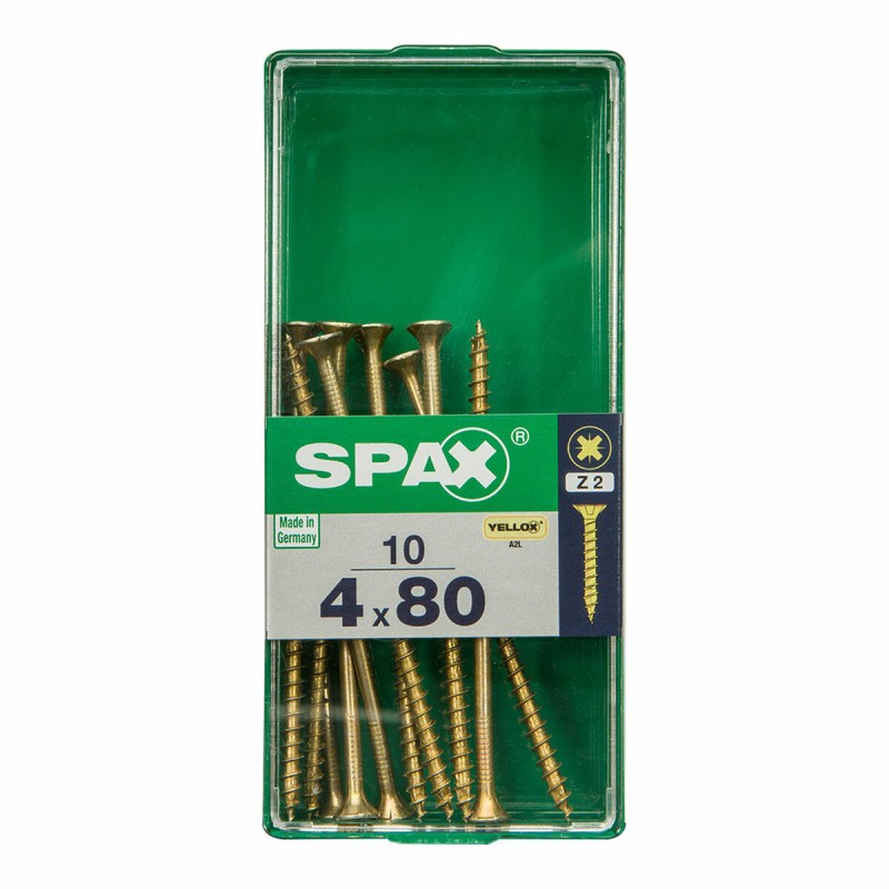 Scatola a viti SPAX 4081020400802 Vite per legno Testa piatta (4 x 80 mm) (4,0 x 80 mm) Scatola a viti SPAX 4081020400802 Vite per legno Testa piatta (4 x 80 mm) (4,0 x 80 mm)