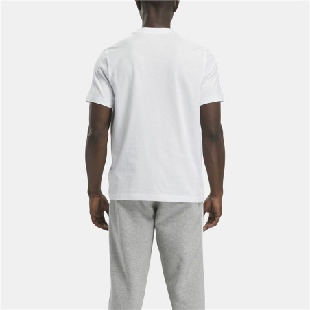 Maglia a Maniche Corte Uomo Reebok Identity Big Stacked Logo Bianco