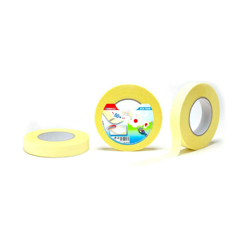 Nastro Adesivo Geko Giallo Carta 25 mm x 50 m Nastro Adesivo Geko Giallo Carta 25 mm x 50 m