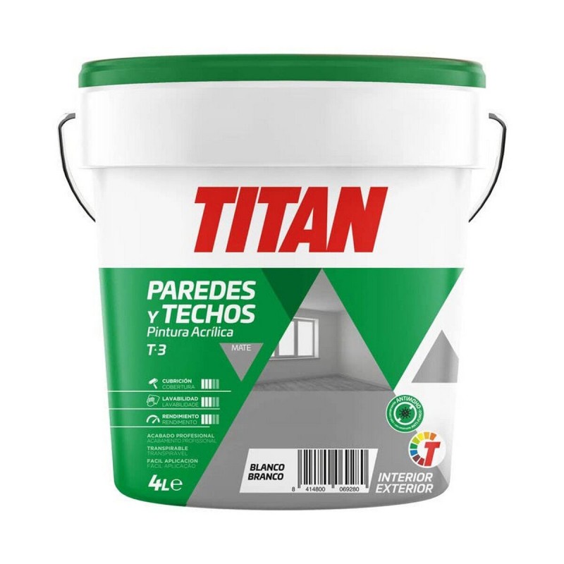 Pittura Titan 123000304 Bianco 4 L Pittura Titan 123000304 Bianco 4 L
