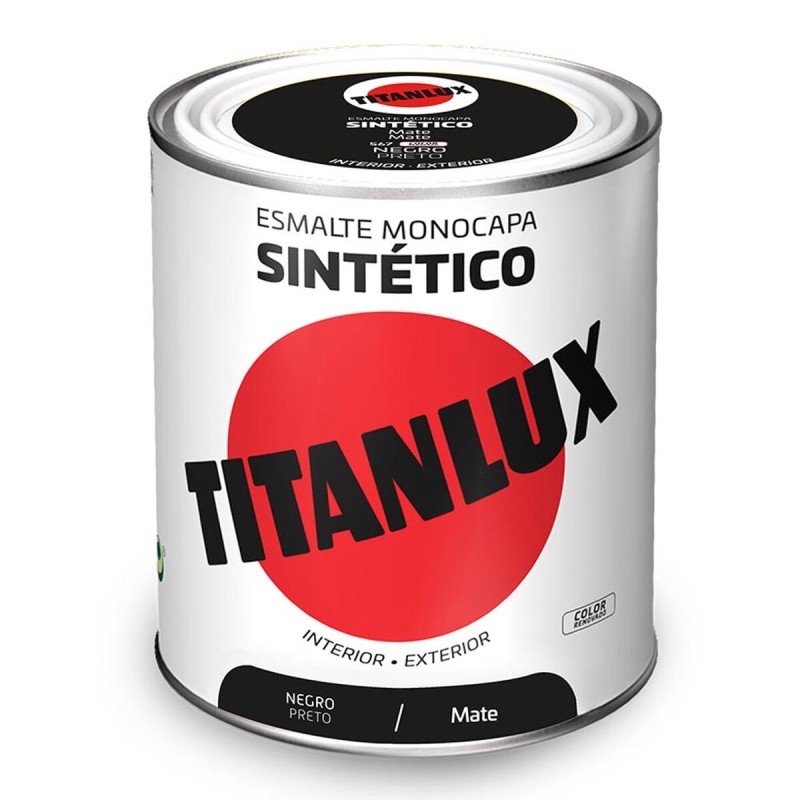 Smalto sintetico Titanlux 5809006 Nero 750 ml Smalto sintetico Titanlux 5809006 Nero 750 ml