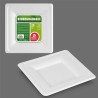 Set di piatti Best Products Green Canna da Zucchero Ø 20 cm Bianco Biodegradabile Monouso 25 Unità
