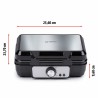 Macchina da Waffle Alpina 1000 W Argentato
