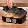 Macchina da Waffle Alpina 1000 W Argentato