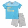 Completo Sportivo per Neonati Reebok G ES Inf SJ SS Grigio Azzurro