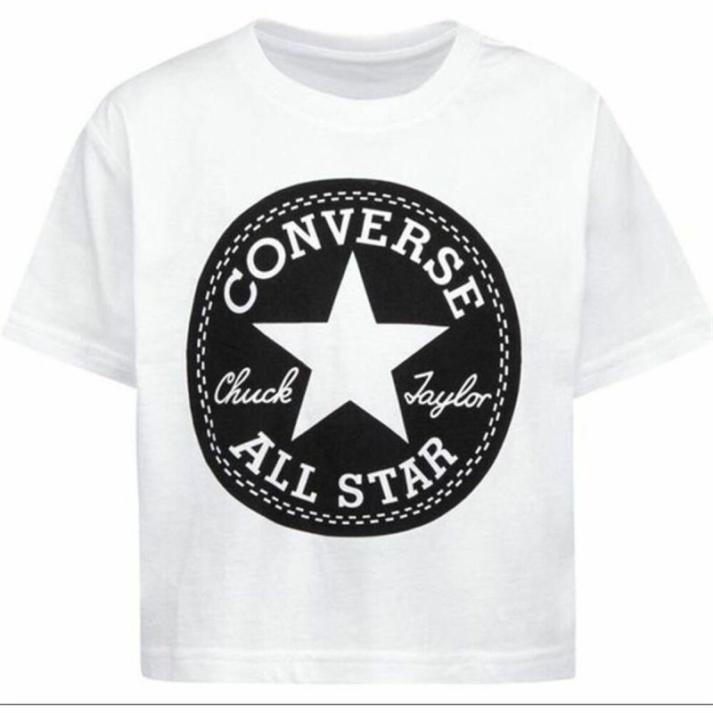 Maglia a Maniche Corte per Bambini Converse Bianco Maglia a Maniche Corte per Bambini Converse Bianco