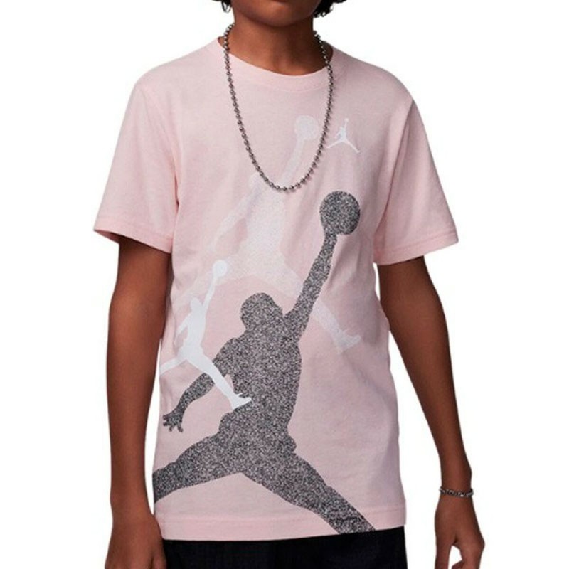 Maglia a Maniche Corte per Bambini Jordan JDB GRADIENT STACKED JM SS TEE 95D119 AHC Rosa Maglia a Maniche Corte per Bambini Jordan JDB GRADIENT STACKED JM SS TEE 95D119 AHC Rosa
