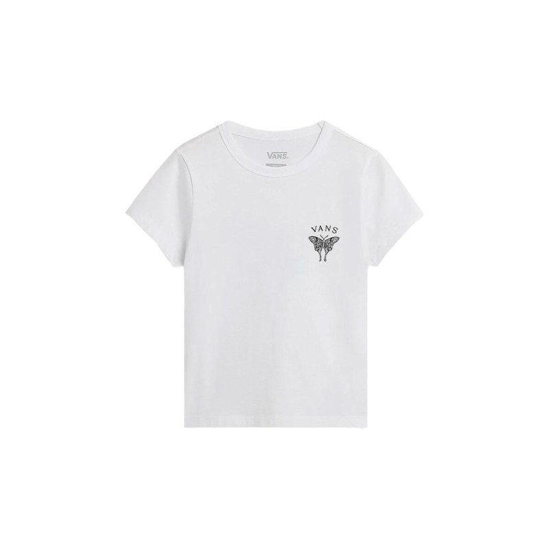 Maglia a Maniche Corte Donna Vans Catchers Club Mini Bianco Maglia a Maniche Corte Donna Vans Catchers Club Mini Bianco