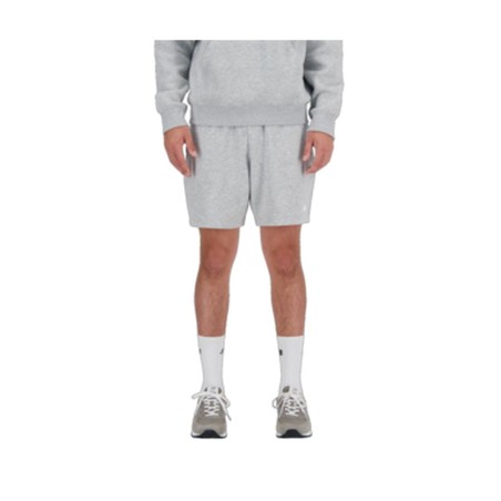 Pantaloni Corti Sportivi da Uomo New Balance ESSENTIALS FRENCH TERY SHORT 7 MS41520  Grigio