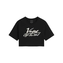 Maglia a Maniche Corte Donna Vans GO ANYPLACE CREW CROP II Nero