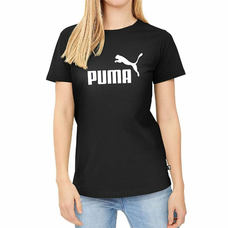 Maglia a Maniche Corte Donna Puma LOGO TEE 586774 01 Nero Maglia a Maniche Corte Donna Puma LOGO TEE 586774 01 Nero