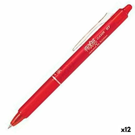 Penna Pilot Frixion Clicker Inchiostro cancellabile Rosso 0,4 mm 12 Unità