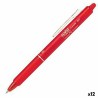 Penna Pilot Frixion Clicker Inchiostro cancellabile Rosso 0,4 mm 12 Unità