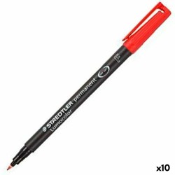 Marcatore permanente Staedtler Lumocolor 318-2 F Rosso (10 Unità)