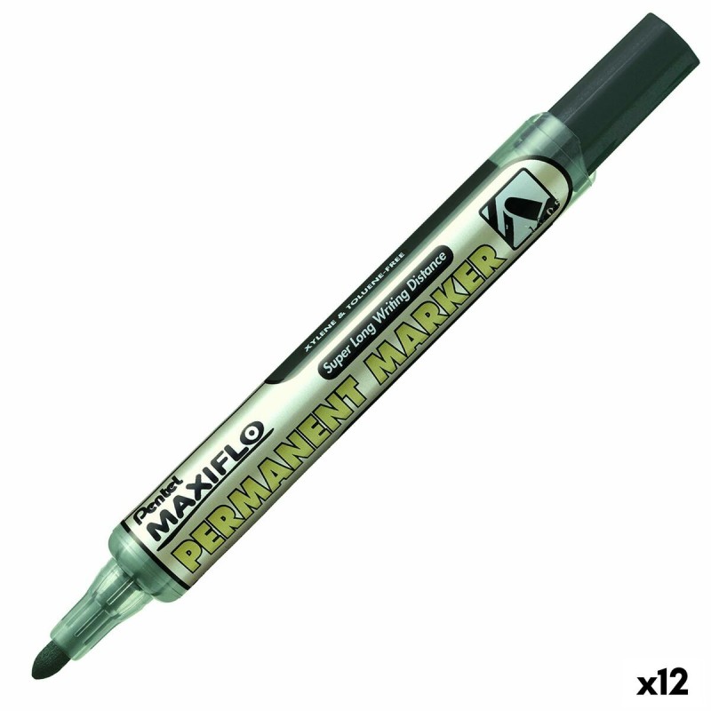 Marcatore permanente Pentel Maxiflo NLF50 Nero (12 Unità) Marcatore permanente Pentel Maxiflo NLF50 Nero (12 Unità)