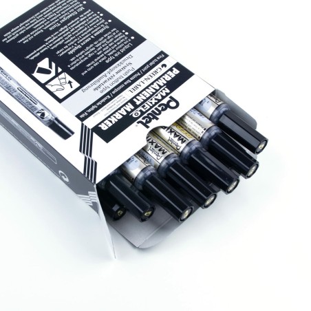 Marcatore permanente Pentel Maxiflo NLF50 Nero (12 Unità)