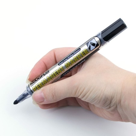 Marcatore permanente Pentel Maxiflo NLF50 Nero (12 Unità)