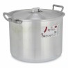 Pentola con Coperchio Argentato Alluminio 35,5 x 24 x 28 cm (4 Unità)