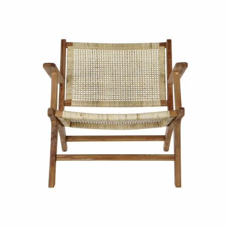 Poltrona DKD Home Decor MB-182316 Naturale Marrone Chiaro Teca 69 x 78 x 68 cm