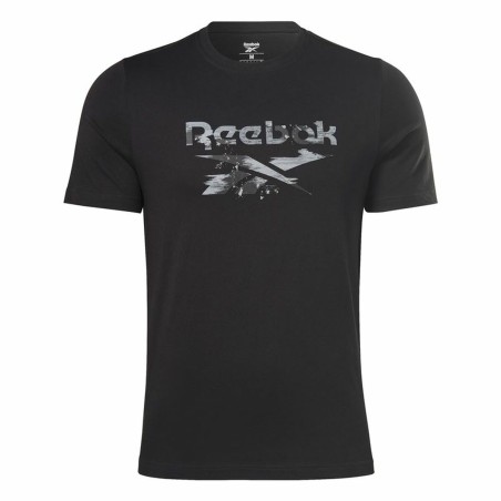 Maglia a Maniche Corte Uomo Reebok Indentity Modern Camo Nero Mimetico