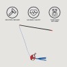 Giocattolo per gatti Spider-Man Rosso 3,0 x 7,0 x 46,0 cm Plastica