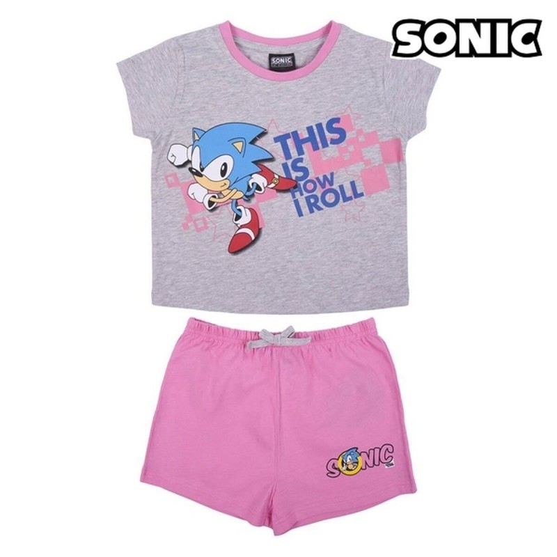 Pigiama Per bambini Sonic Grigio Pigiama Per bambini Sonic Grigio