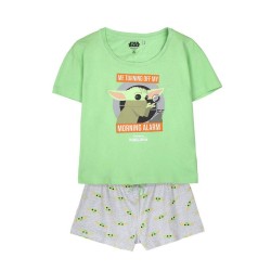 Pigiama Estivo The Mandalorian Verde Verde Chiaro Donna