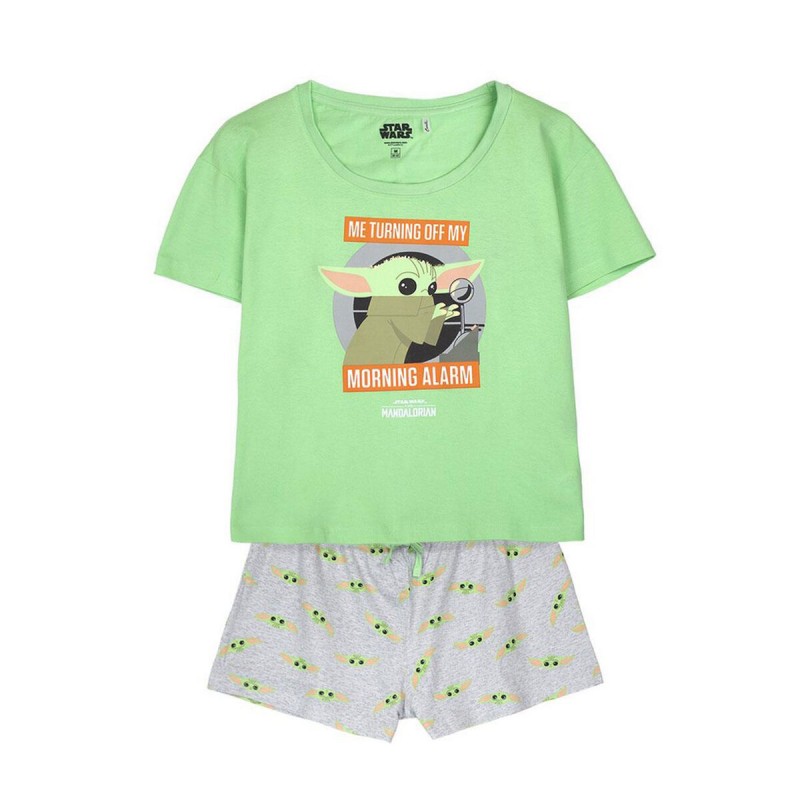 Pigiama Estivo The Mandalorian Verde Verde Chiaro Donna