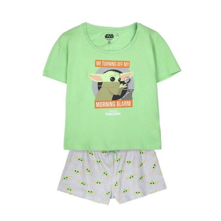 Pigiama Estivo The Mandalorian Verde Verde Chiaro Donna