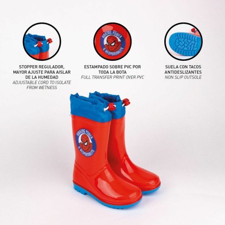 Stivali da pioggia per Bambini Spider-Man Rosso
