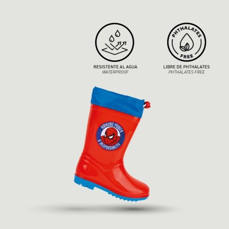 Stivali da pioggia per Bambini Spider-Man Rosso