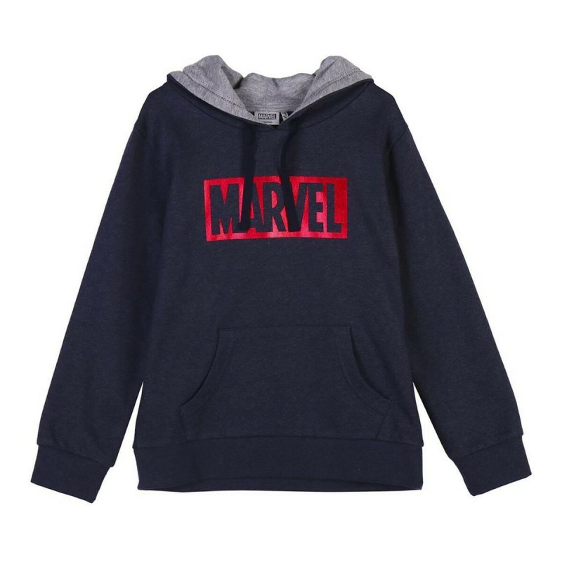 Felpa con Cappuccio Bambino Marvel Blu scuro Felpa con Cappuccio Bambino Marvel Blu scuro