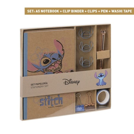 Set di Cancelleria Stitch 10 Pezzi Azzurro