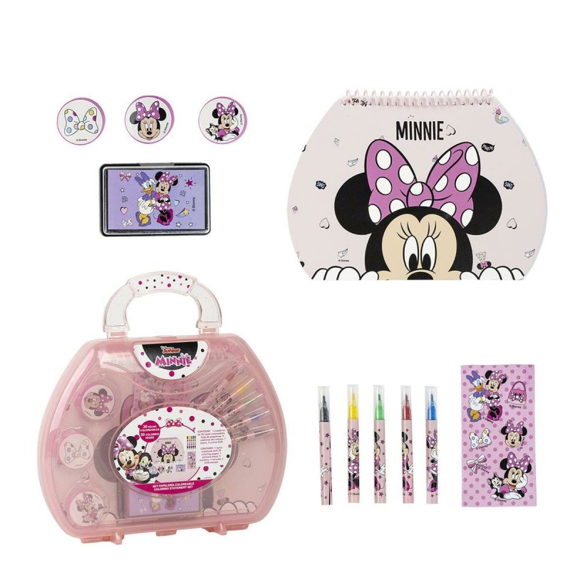 Set di Cancelleria Minnie Mouse Rosa 11 Pezzi Set di Cancelleria Minnie Mouse Rosa 11 Pezzi