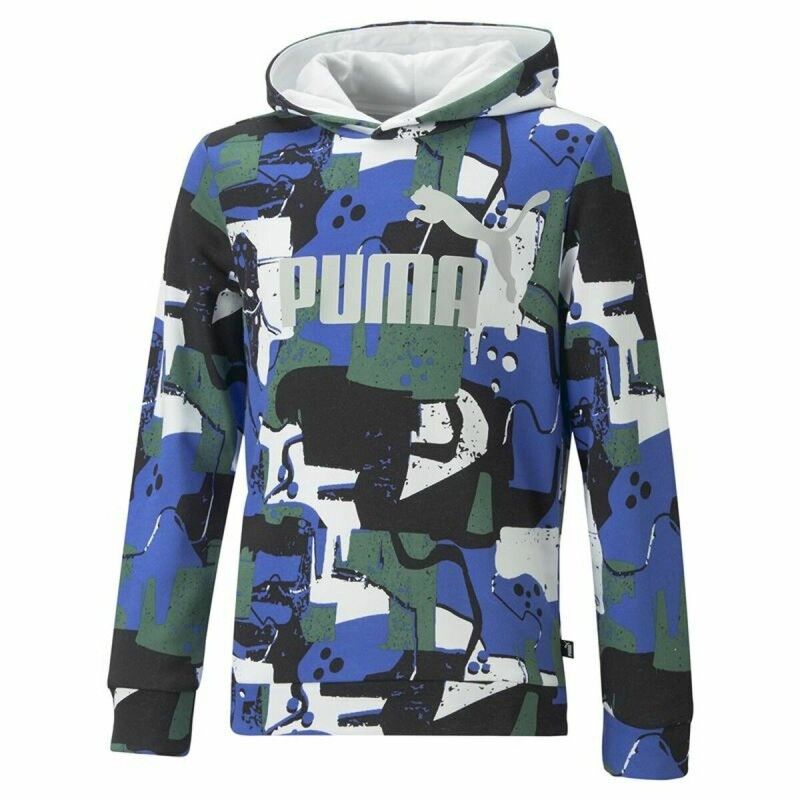 Felpa per Bambini Puma Essentials+ Street Art Aop Azzurro Felpa per Bambini Puma Essentials+ Street Art Aop Azzurro