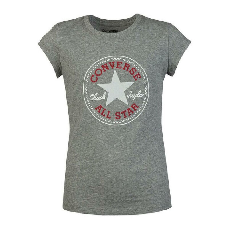 Maglia a Maniche Corte per Bambini Converse 468992 042 Grigio